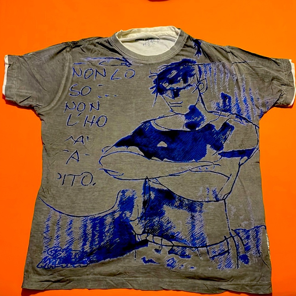 Gray and Blue T shirt by Adolfo Dominguez in Medium